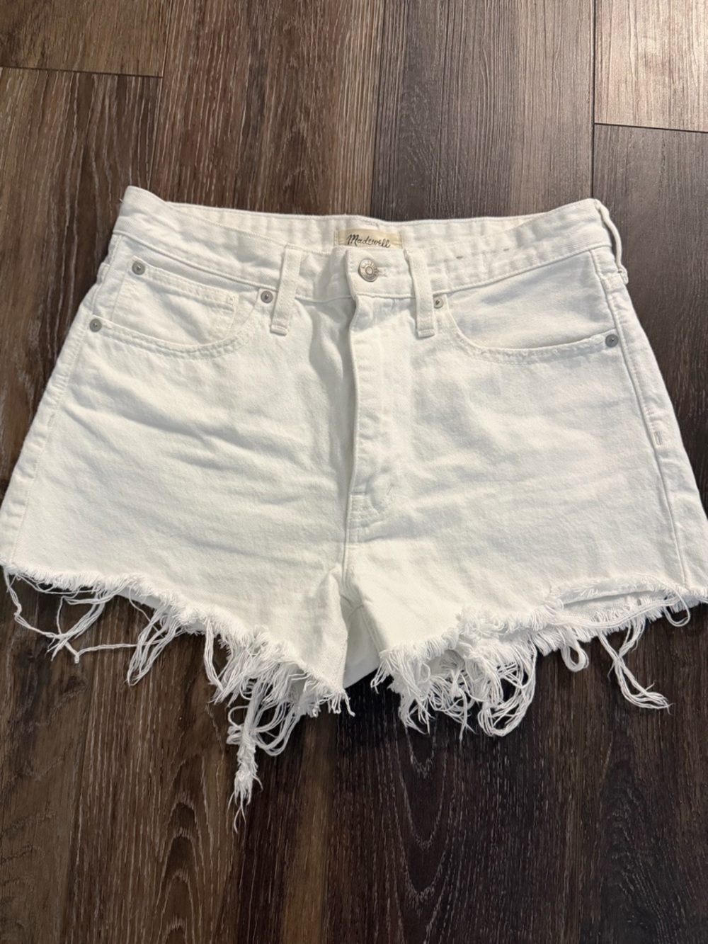 Madewell White Denim Shorts
